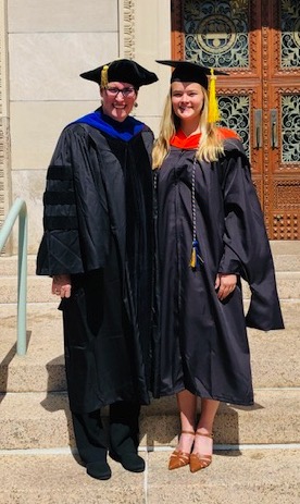 Photograph of Kendra Watson and Astrid M. Müller at Kendra's graduation