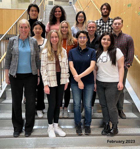 Photograph of the people in the Müller group in February 2023